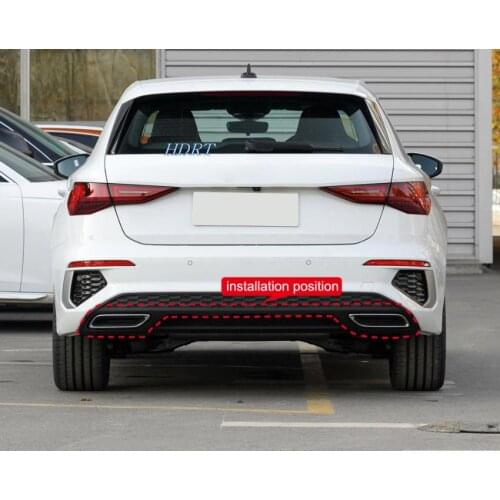 Fit for Audi A3 8Y S Line Sedan 2021 Sportback Car Accessories Rear Bottom Bumper Protector Cover Trim 3pcs Styling Moulding