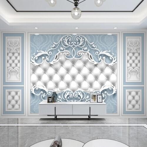 Custom 3D Mural Wallpaper European Style Pattern Soft Roll Fresco Living Room TV Sofa Bedroom Home Decor Papel De Parede Sala 3D