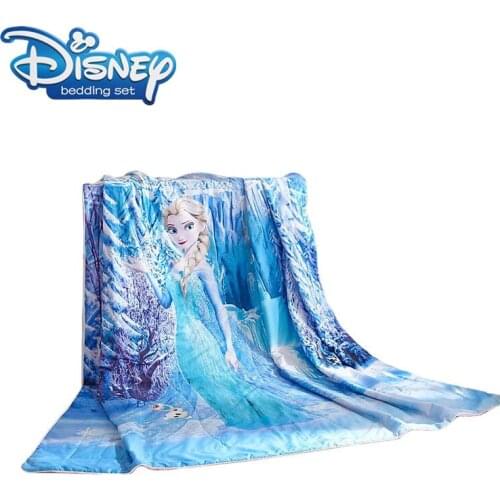 Disney girl beddings purple frozen elsa summer quilt cartoon bed spreads stitching thin comforter blanket 110x150cm 43x59inch