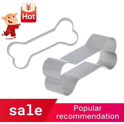 Lovely Dog Bone Shape Cookie Cutter-Silver Cut Outs Mold For Party