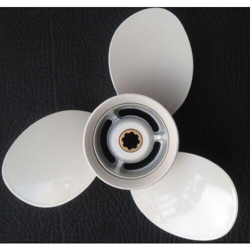 Free shipping 9 1/4x9 3/4 for 9.9HP-15hp Hidea propellers 8 tooth aluminium propellers boat accessories Hidea marine propeller