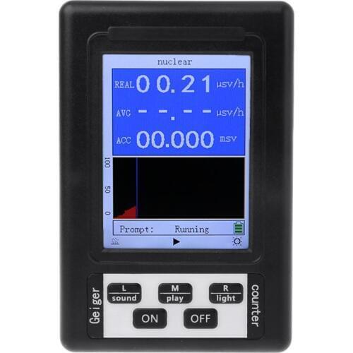 Geiger Counter Nuclear Radiation Detector Personal Dosimeter Marble Tester X-ray Beta Gamma Ray Display Screen Radiation Dosime