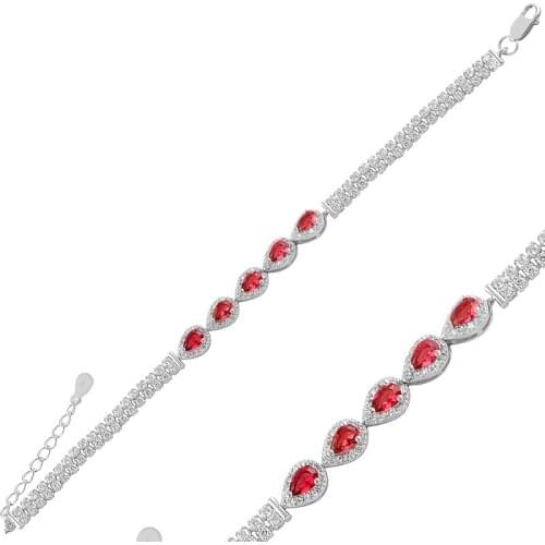 Silver 925 Sterling Zircon Cubic Zirconia Bracelet