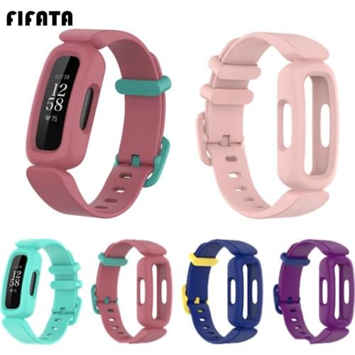 FIFATA For Fitbit ace 2 Replacement Soft Silicone Sport Watchband For Fitbit Inspire Smart Watch Classic Bracelet Accessories
