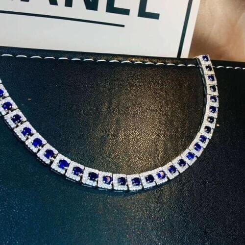 Natural And Real sapphire bangle Bracelet Solid S925 Sterling Silver For Women Color Gem Stone Fine Jewelry
