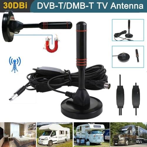 1set HD Digital Indoor Amplified TV Antenna Ultra HDTV With Amplifier VHF/UHF Quick Response Indoor Outdoor Aerial