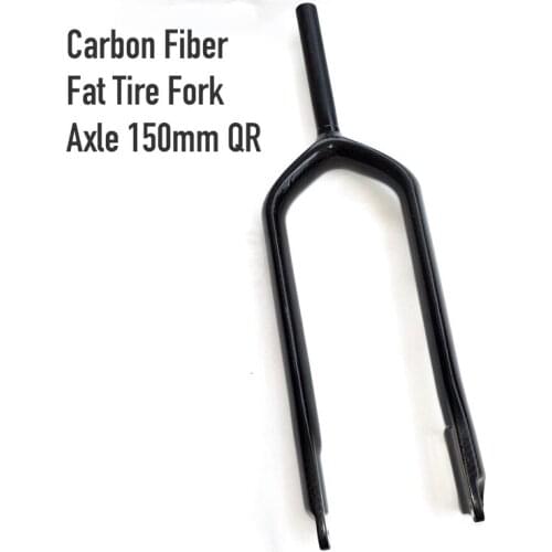 Carbon Fiber Rigid Fork Axle Width 150mm Quick Release for Fatbike Snow Beach Fat Tire Bicycle Parts