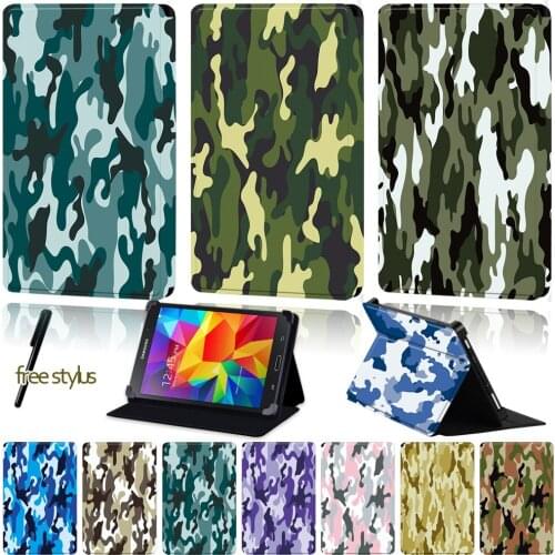 Universal Tablet Case for Samsung Galaxy Tab 2/Tab 3 /Tab 4 /Tab 10.1/Tab 10.1 LTE PU Leather Camouflage Pattern Series Case