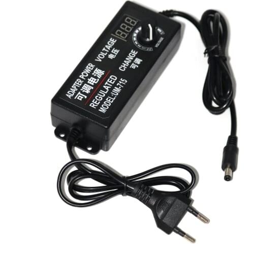 Universal Power Supply 3V-24V 3A 72W Adjustable AC/DC Adapter 100~240V AC to DC 5V 9V 12V 15V 19V 20V with LED Display