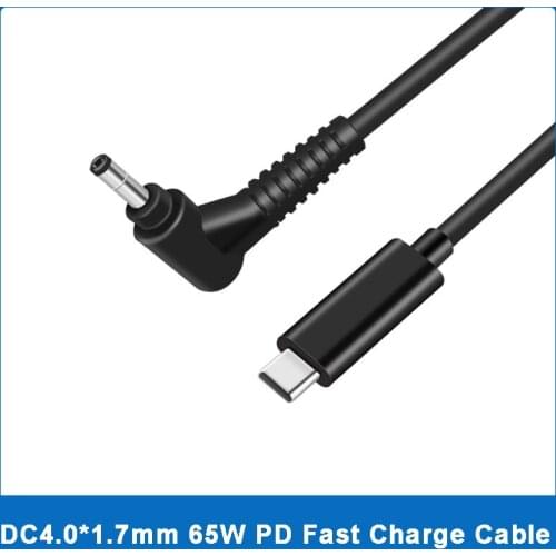 USB Type-C to 4.0*1.7mm DC Jack Laptop Charging Cable For Lenovo IdeaPad 310 110 100 100-14IBY 100-15IBY Yoga 710 510 Adapter