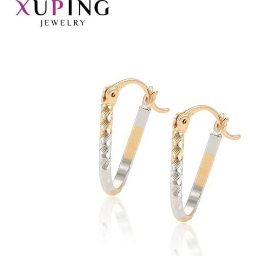 Xuping Fashion Jewelry Charms Styles Exquisite Hoop Earrings for Women Girls Engagement Gifts 97119