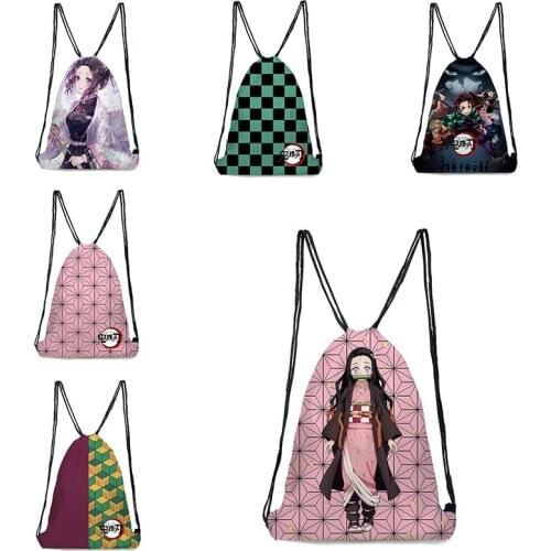 Japan Anime Kimetsu No Yaiba Demon Slayer Kamado Tanjirou Agatsuma Zenitsu Tomioka Giyuu Bunchy pocket Bag