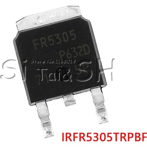 10pcs IRFR5305TRPBF IRFR5305 TO-252 FR5305 MOSFET 1 P-CH -55V HEXFET 65mOhms 42nC new original