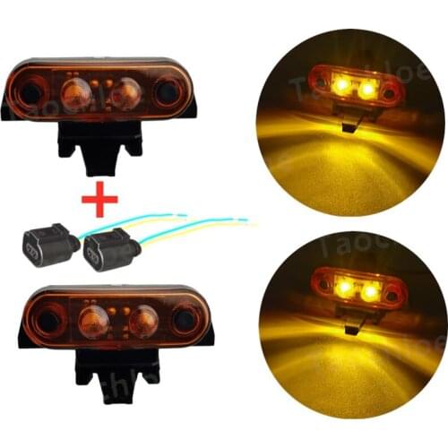 2Pcs 24V Amber For Volvo roof lamp truck parts Volvo truck Doom lamp for volvo truck FH13 lights For volvo top lamp OEM 82116545