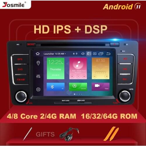 8 Core 4GB 64G 2 Din Android 11 Car DVD Player For Skoda Octavia 2 3 A 5 A5 Yeti Radio Multimedia GPS Navigation Stereo AudioDSP