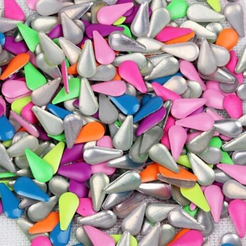 Beadsland Mixed Colorful Geometric Shape Hotfix Aluminum For DIY Clothes Bag Jewelry Cellphone Art Decoration 500pcs