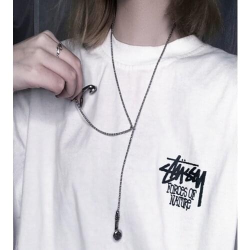 2020 Fashion Hip Hop Earphone Pendant Necklace for Women Man Unisex Metal Alloy Headphone Chokers Necklaces High Street Jewelry