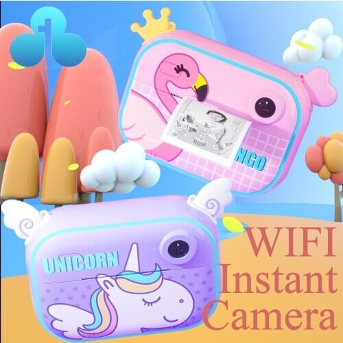 Kid Instant Camera Children Print Camera 40MP Digital Camera For Kid Unicorn Camera Toy instant Photo Birthday Gift For Girl Boy