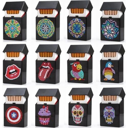 DIY Special Diamond Painting Cigarette Case Jewelry Box Rhinestone Embroidery Crystal Bead Organizer Card Container Storage Case