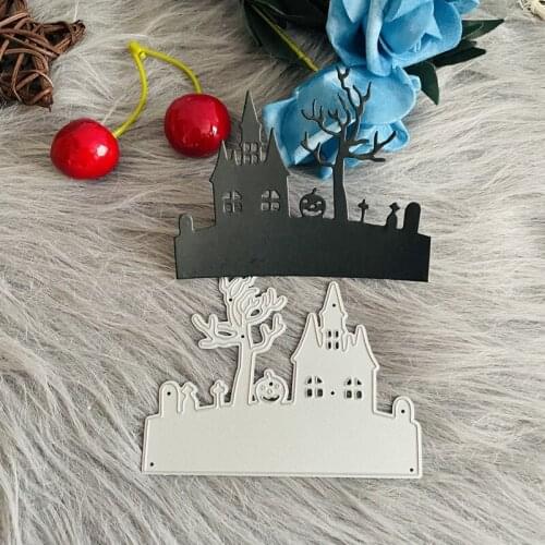 Halloween border ghost pumpkin cross die Metal Cutting Dies DIY Scrapbook Paper Cards Embossing Craft Die Cut handmade craf