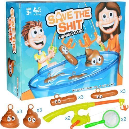 Happy Monkey Save the shit Fishing Game Toys For ABS Fishing For Floaters Educational Toys Gift Toy For Kids Birthday