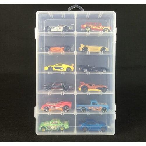 Hot Wheels Toy car model 1: 64 Alloy toys car Dustproof storage box Parking lot storage box Display box kids toys