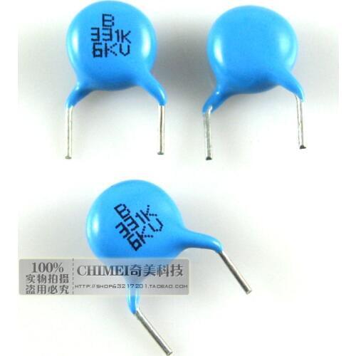 High-voltage ceramic capacitors 6KV 331K capacitors used to eliminate high-frequency interference