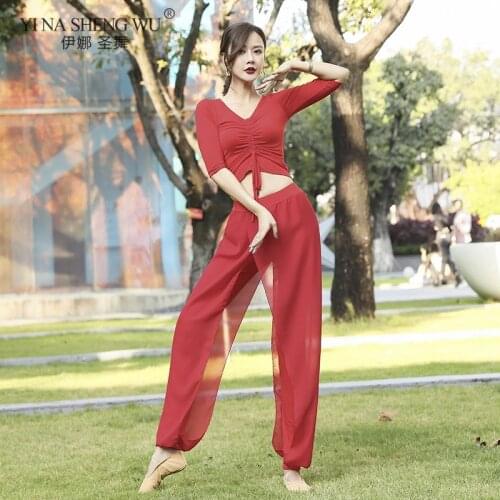 New Sexy Women Belly Dance Top Bellydance Costume Dancing Pants Summer Belly Dance Tops Eastern Dance Practice Trousers Clothes