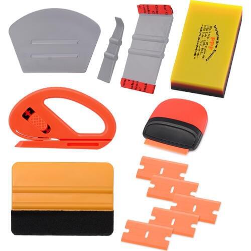 EHDIS Car Foil Film Installation Tool Kit Vinyl Wrap Sticker Razor Scraper Squeegee Auto Window Tint Wallpaper Cutter Tools Set