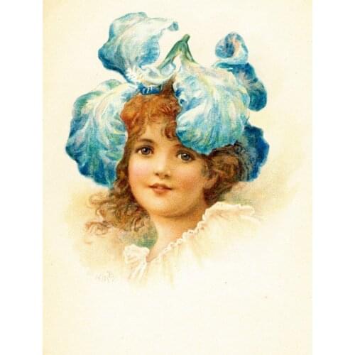 Cross Stitch Kits Cute Kid Girl Naive Needlework Embroidery Crafts 14CT Unprinted DIY Arts Handmade Home Decor