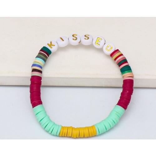 New Colorful Clay Bracelet Mini Cute Wholesale Statement Fashion Hand Chain Wedding Streetwear Beaded Bracelet For Women 2021