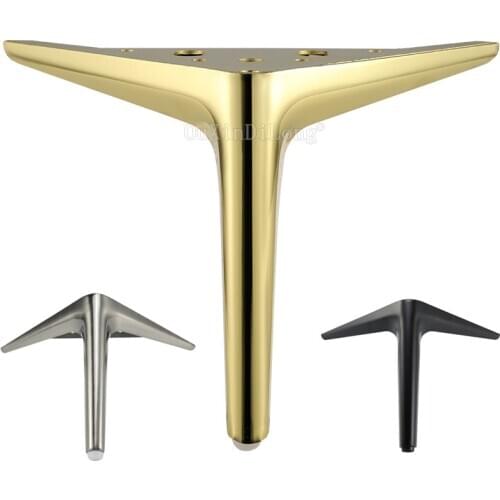 4PCS Gold/Black/Brushed Furniture Metal Legs Cabinet Sofa Foot Table Legs 150mm Table Base Hardware Furniture Bed Riser GF165