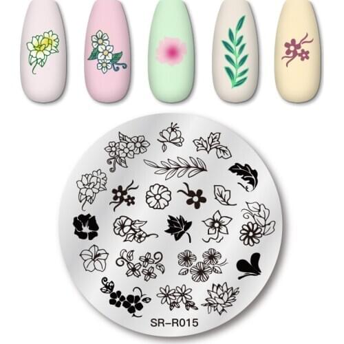 Flowers Pattern Nail Stamping Plates Image Painting Nail Art Stencils Template Nail Stamp Tools DIY Manicure Nail Accessories
