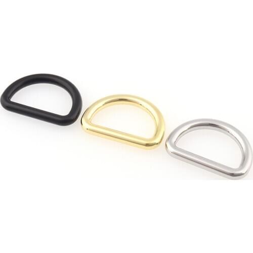 12PCS D Ring Connection Metal Ring 25mm(inch) Metal Clasp Belt Buckle Leather for Webbing Bag Shoes DIY Sewing Parts Accessories