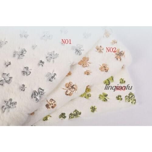 High-end rabbit hair sequins embroidered beads fabrics