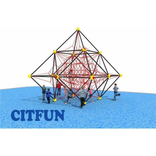 Challenge multi-function fitness equipment climbing rope net ,Outdoor Playground Net Structure OP16-236A