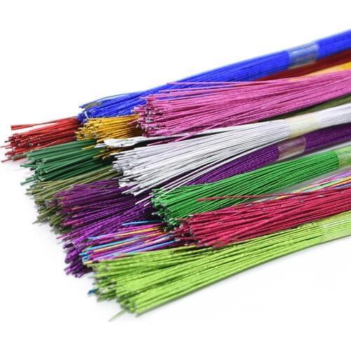 26# 25/50/100PCS Stocking Flower Iron Wire 80cm Diameter 0.46mm used Iron Wire For DIY Nylon Stocking Flower Making Accessory