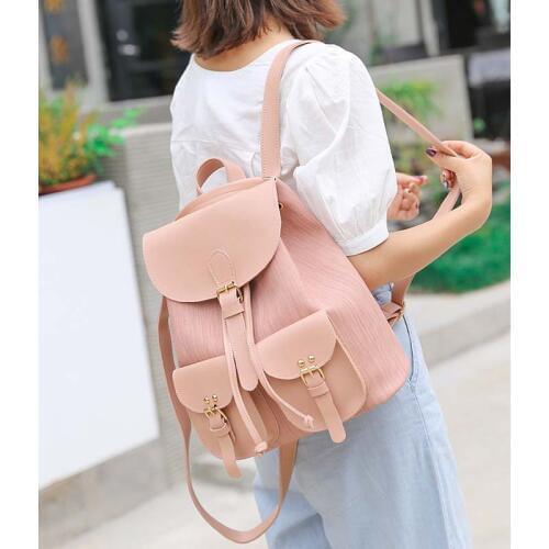 Womens bag new fashion college style PU material womens portable backpack sh110025