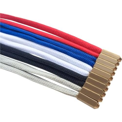 30pairs/Lot) Weiou Fashion Oval Shoelaces With Matt Gold Screw On Metal Aglets Shoestring Athletic Shoelace Patterns Latchet
