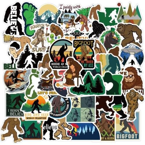 50PCS outdoor version Sasquatch graffiti stickers suitcase guitar waterproof stickers foreign trade can be wholesale customized