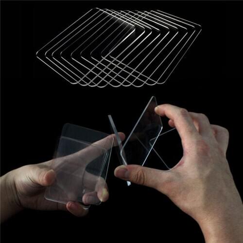 9x6.5cm Clear Acrylic Omni Trainer Deck Playing Cards Close Up Magic Tricks Exercise Cards Tool Entertainment Board Game Props