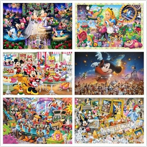 Disney Diamond Painting Mickey Mouse Series Full Square Diamond Embroidery DIY Mosaic Rhinestone Decor Home Handmade Art Craft