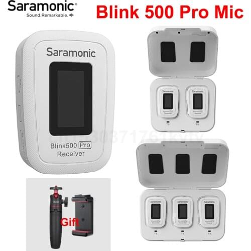 Saramonic Blink 500 Pro B1 B2 White Wireless Microphone System Condenser Lavalier Mic Blink500 Pro for Camera Phone Live Steam