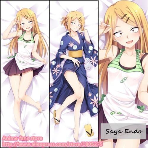 Dagashi Kashi Saya Endo Lovely Japanese Anime Pillowcase Pillow Case Cover decorative Hugging Body Bedding