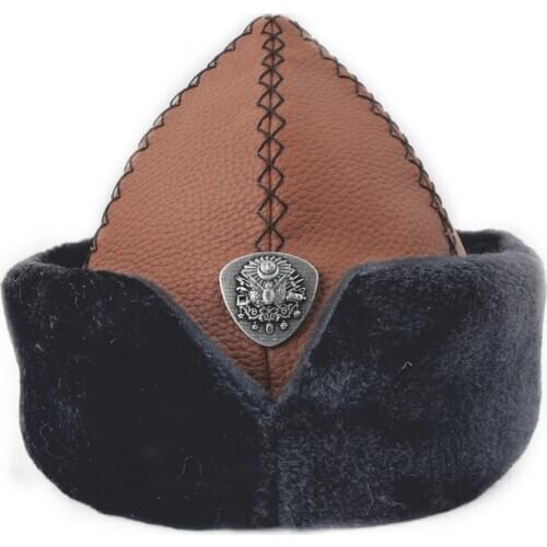 Depotalha Kürk Detaylı Üzeri Osmanlı Armalı Yeni Şapka Börk Erkek Soğuktan Koruyucu Başlık Estetik Şık Tasarım