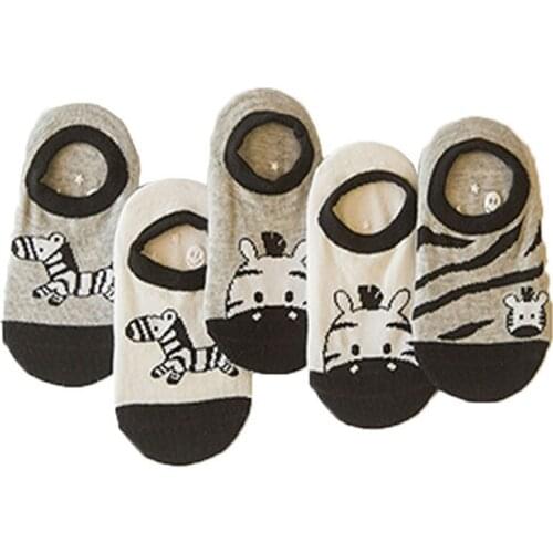 Newborn Kids Socks Kawaii Animal Print Ankle Socks Boy Girl Cotton Autumn And Winter Children Socks Baby Ankle Socks