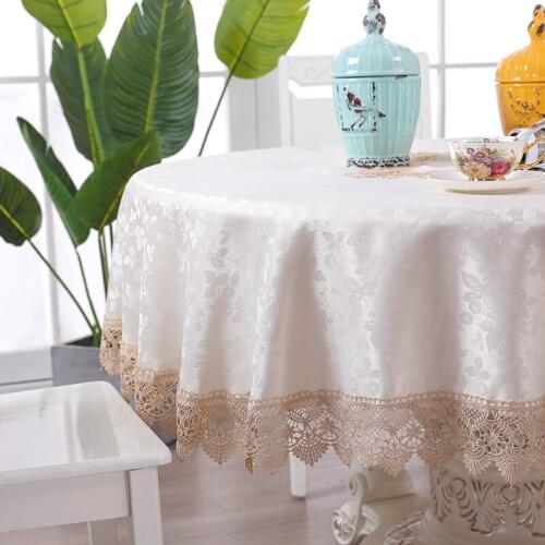 Europe embroidered round tablecloth table dining table cover table cloth flower Lace bedside TV cabinet dust cloth HM628