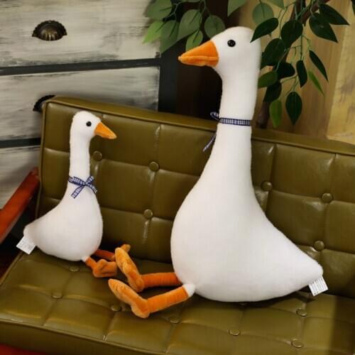 GD Baby Goose Plush Toy Cute Blue Bow Tie Animal Popular Stuffed Dolls Kids Plush Toys for Children Birthday Christmas Gift Doll