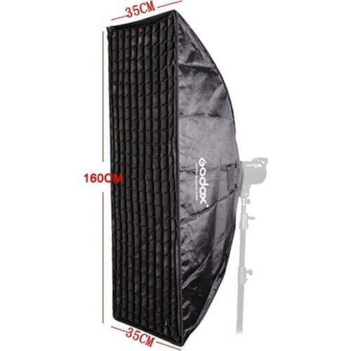 Godox Pro Photo Studio Flash Strobe Softbox Soft Box Diffuser 35x160CM With Honeycomb Grid Bowens Mount