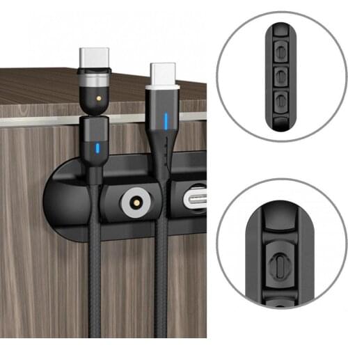 Wear-resistant Compact 4 Holes USB Winder Charging Data Cord Organizer for School